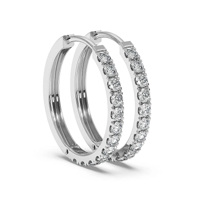 18K White Gold Tina Earrings