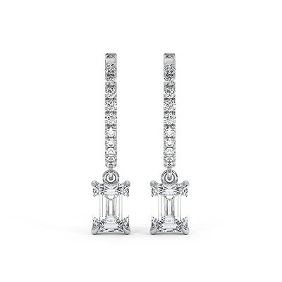 18K White Gold Jasmine Earrings