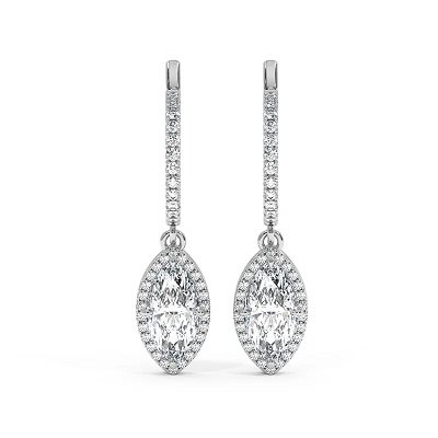 18K White Gold Helena Earrings