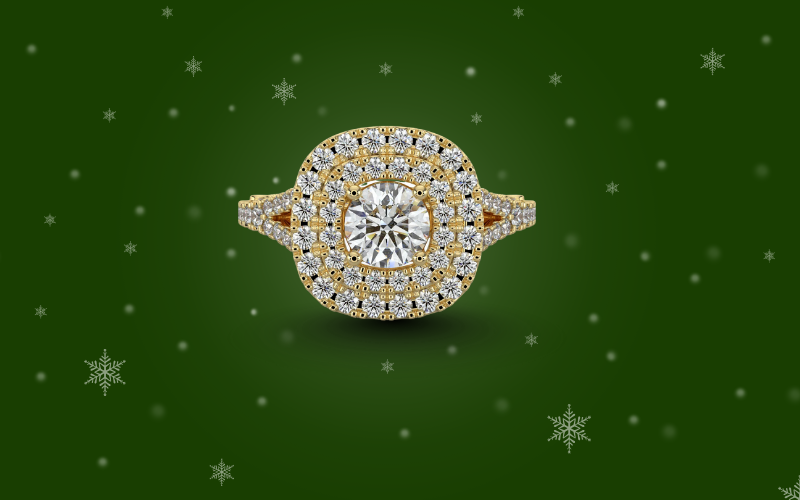 double halo enagement ring