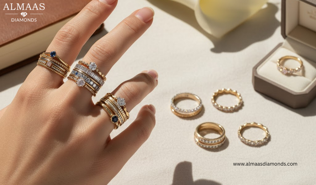 A Bride’s Guide To Styling The Perfect Stackable Ring Set
