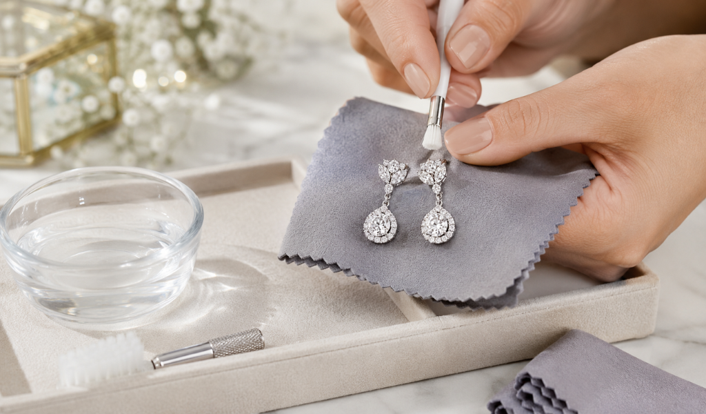 7 Tips to Keep Your White Gold Diamond Earrings Sparkling