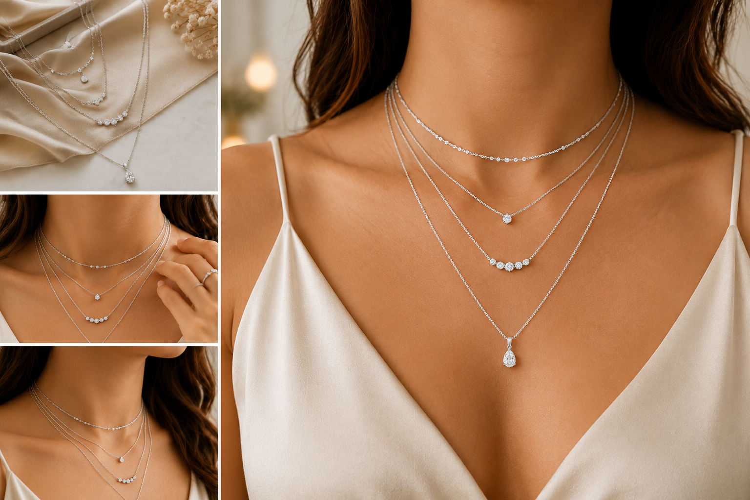 women layer necklace