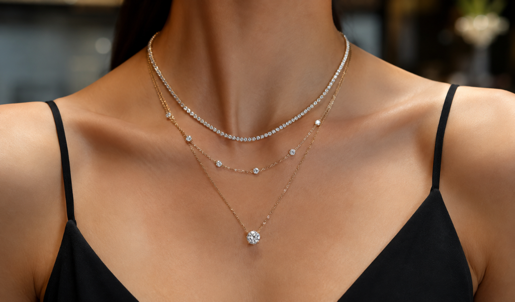 How to Layer a Women's Diamond Necklace Like a Fashion Expert?