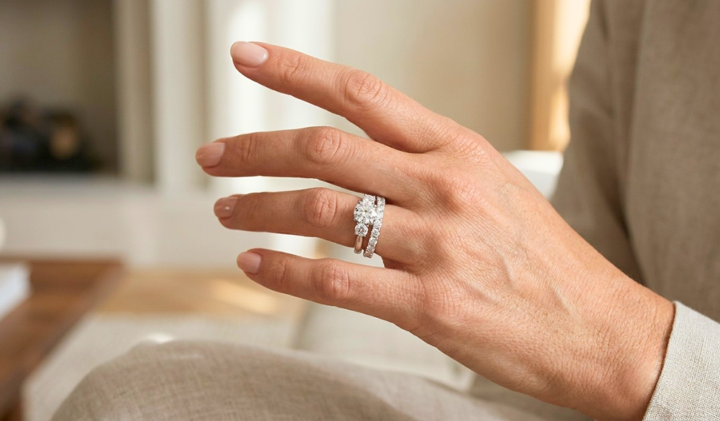 How to Pair an Eternity Band with a Three-Stone Ring?