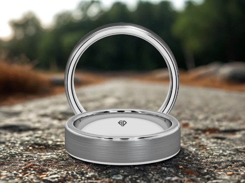 Two Tone Wedding Bands for Men