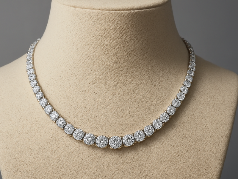 Diamond women tennis necklace