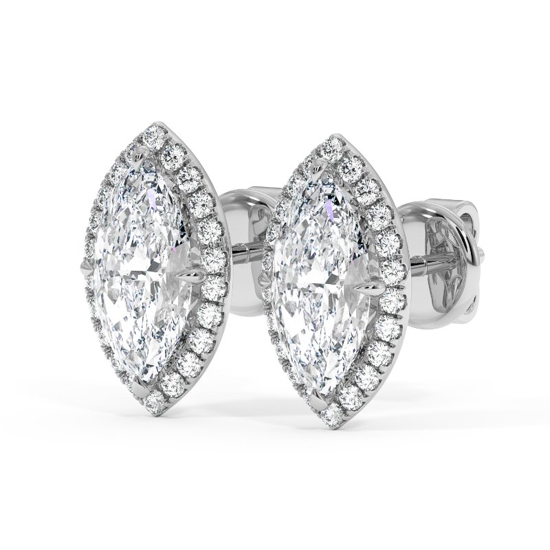 18K White Gold London Earrings