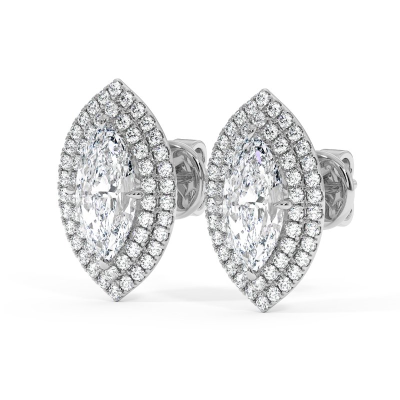 18K White Gold Aspen Earrings