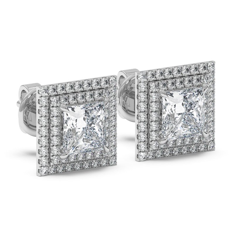 18K White Gold Aspen Earrings