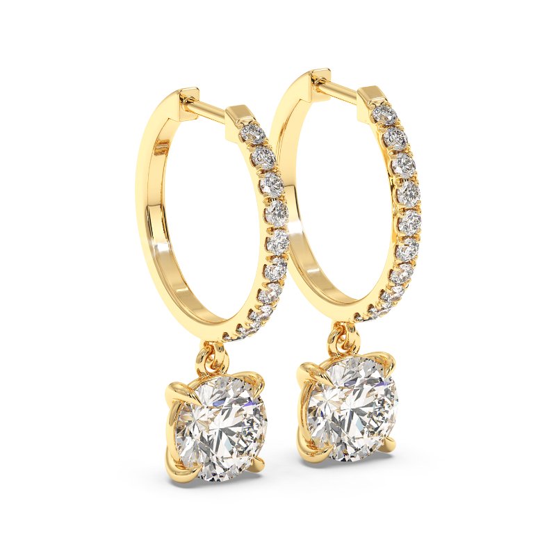 18K Yellow Gold Jasmine Earrings