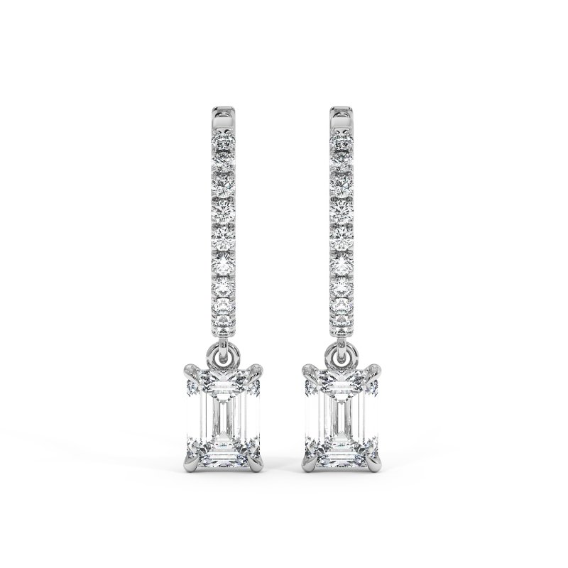 18K White Gold Jasmine Earrings