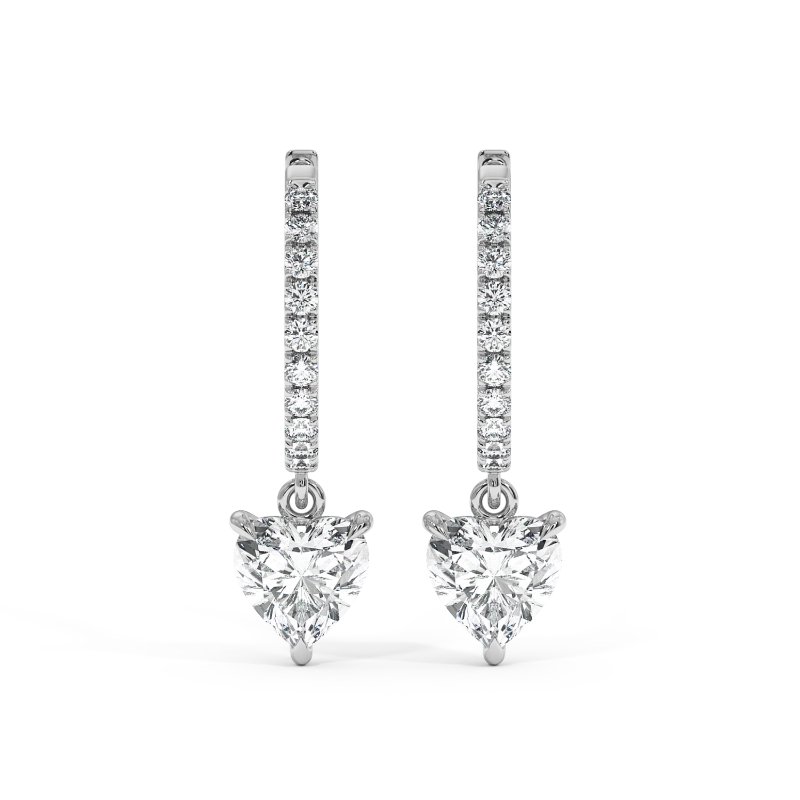 18K White Gold Jasmine Earrings
