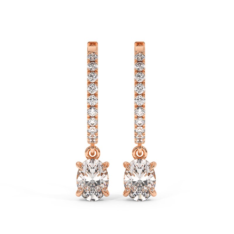 18K Rose Gold Jasmine Earrings