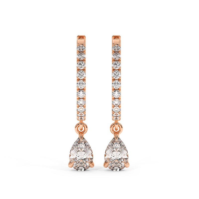 18K Rose Gold Jasmine Earrings