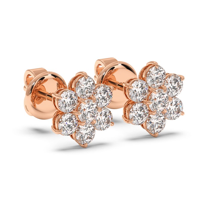 18K Rose Gold Saskia Earrings