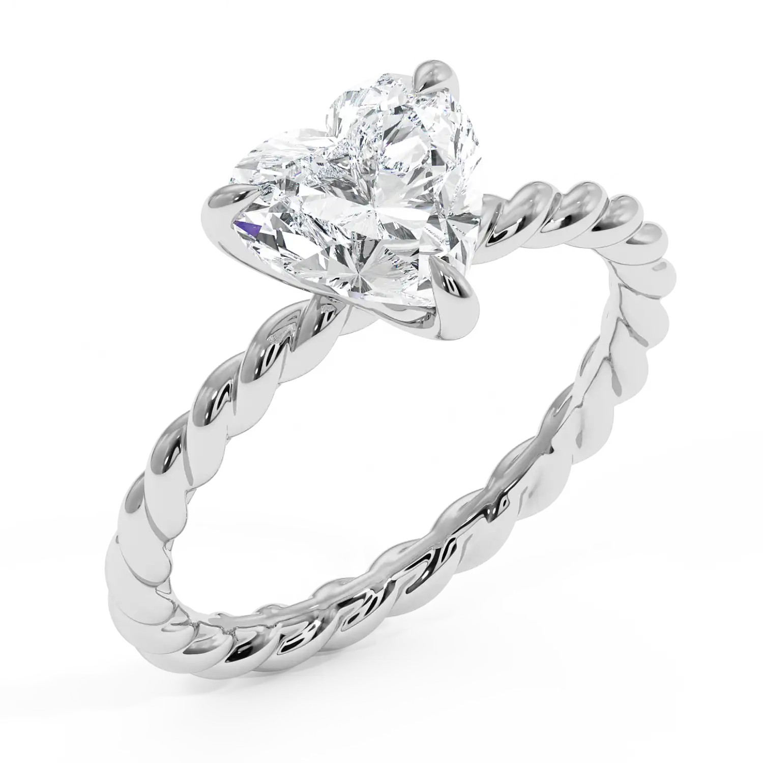 18K White Gold Noa Solitaire Engagement Ring
