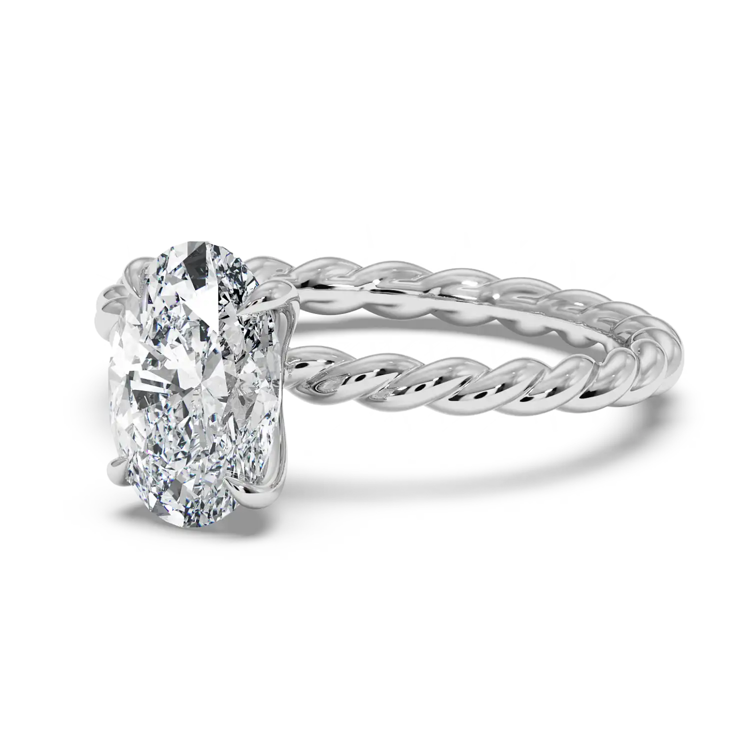 18K White Gold Noa Solitaire Engagement Ring