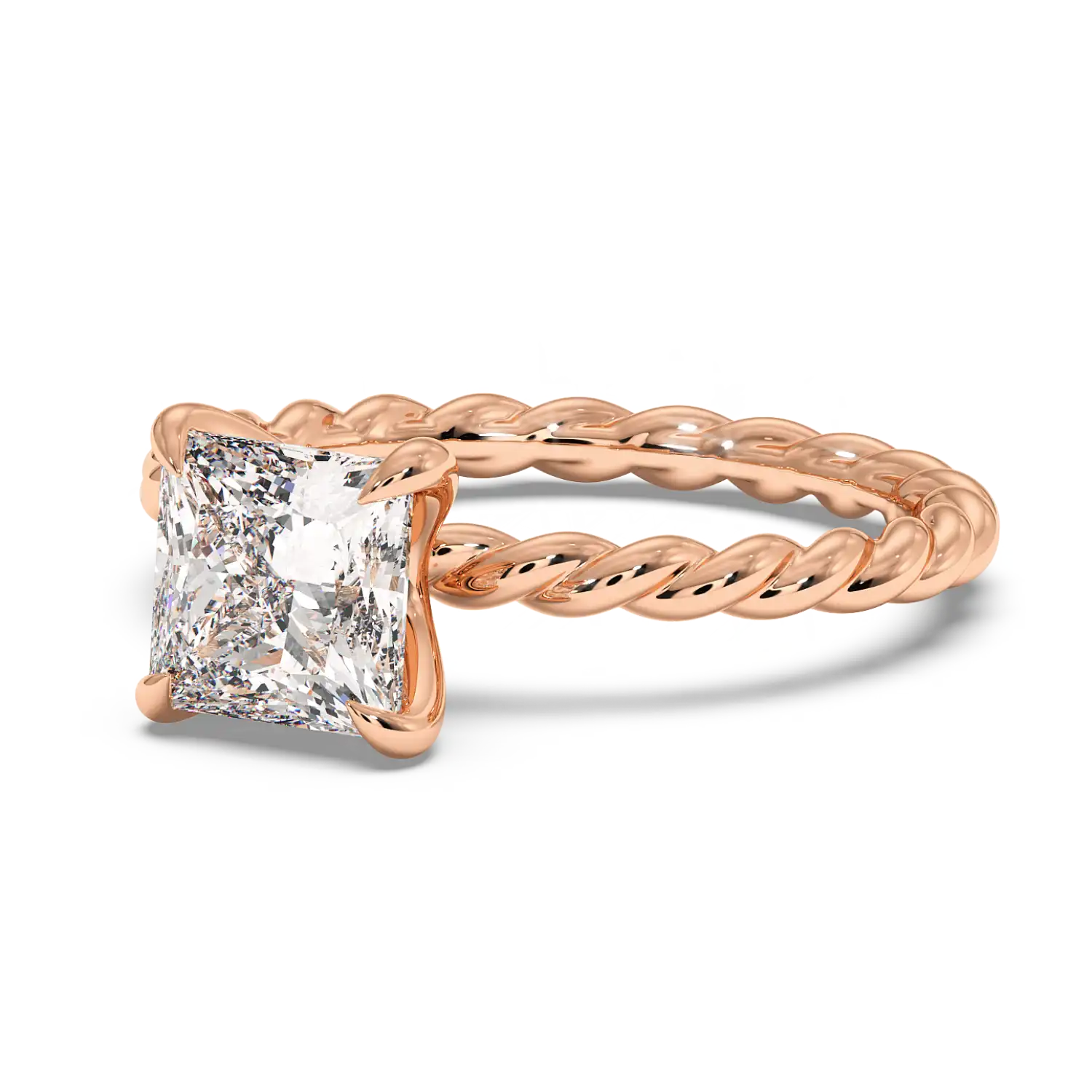 18K Rose Gold Noa Solitaire Engagement Ring