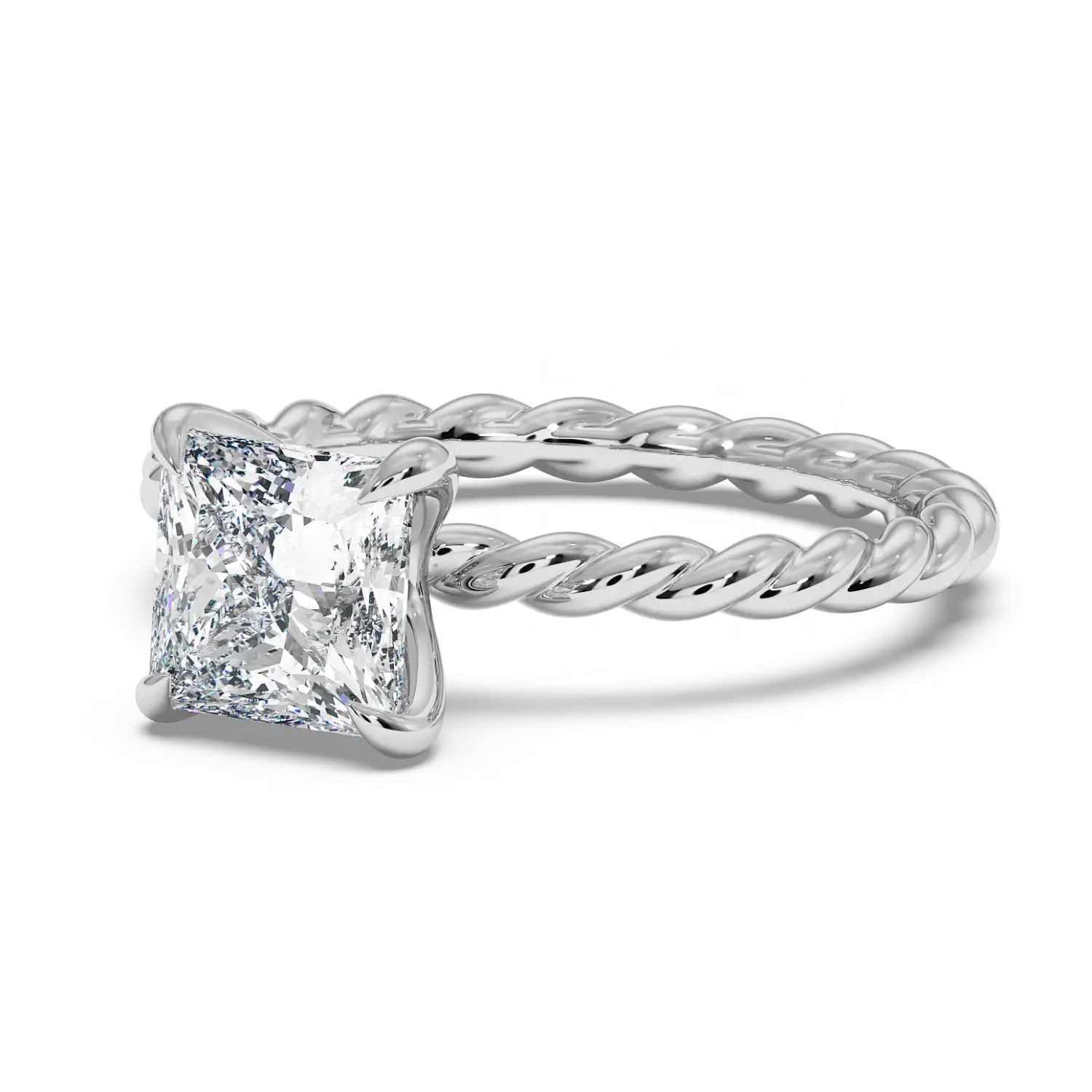 18K White Gold Noa Solitaire Engagement Ring