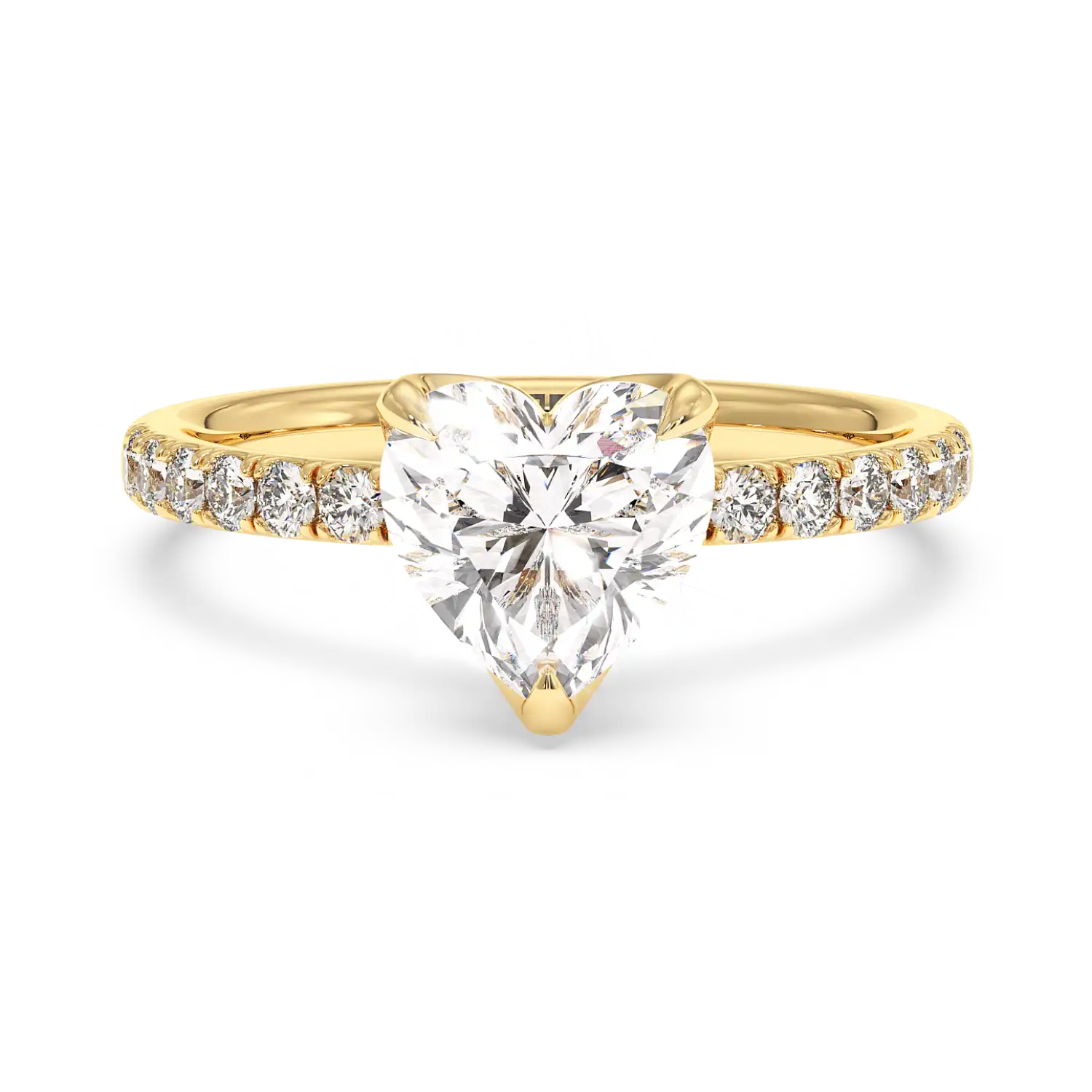 18K White Gold Stella Diamond Shoulder Engagement Ring