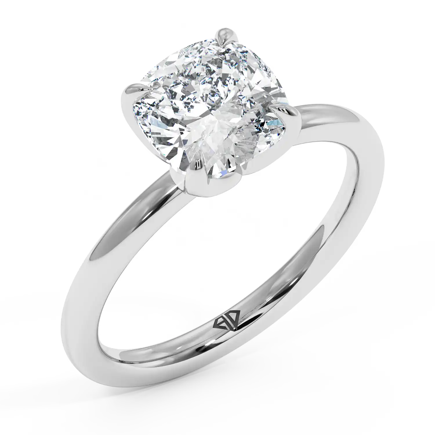 18K White Gold Uma Solitaire Engagement Ring