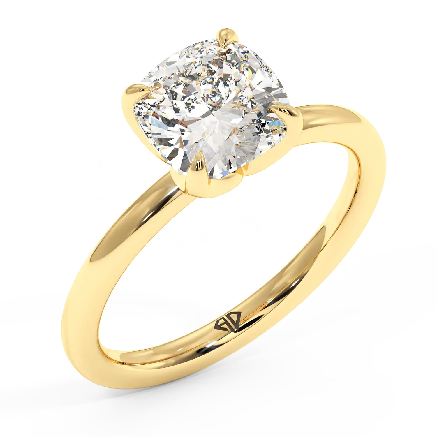 18K Yellow Gold Uma Solitaire Engagement Ring