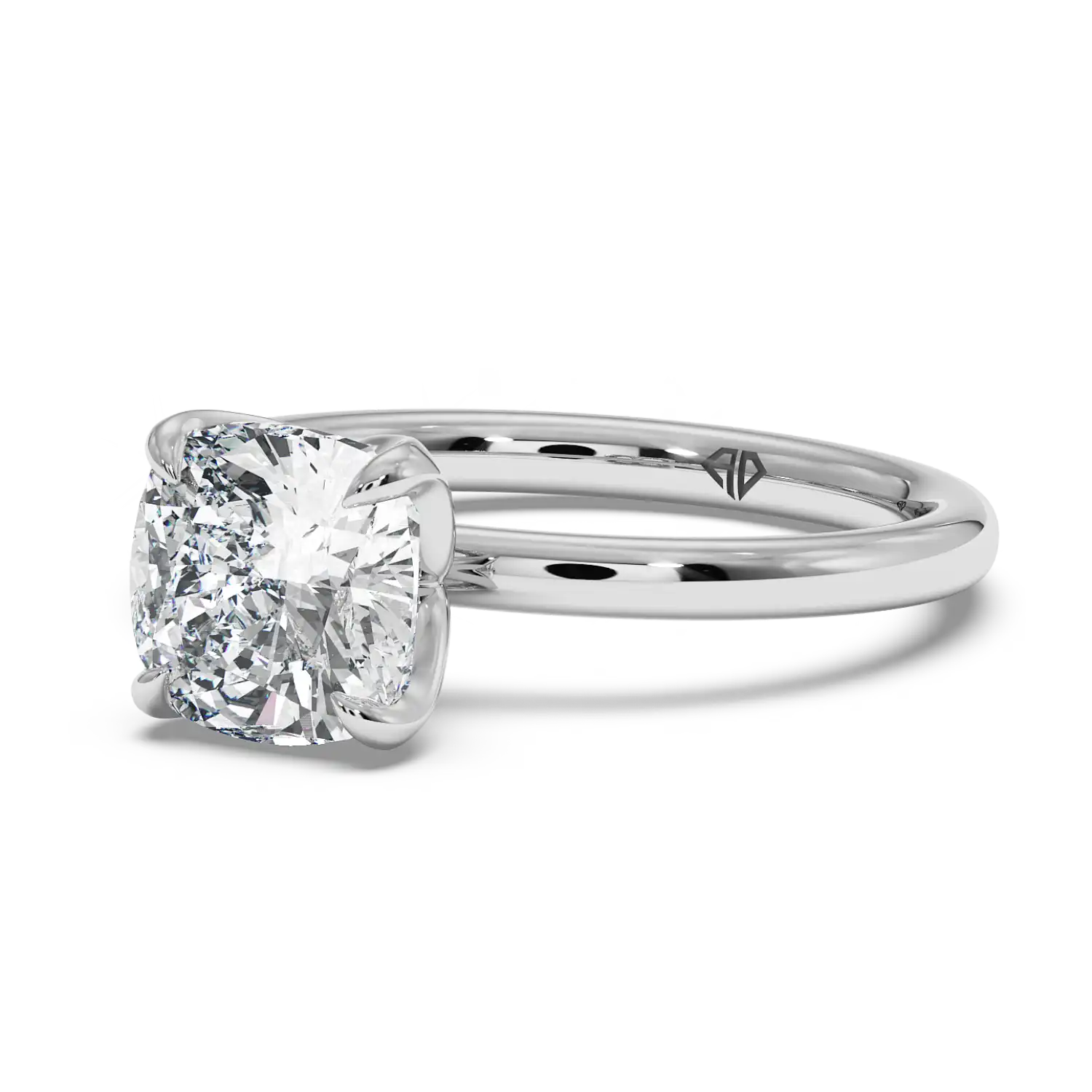 18K White Gold Uma Solitaire Engagement Ring