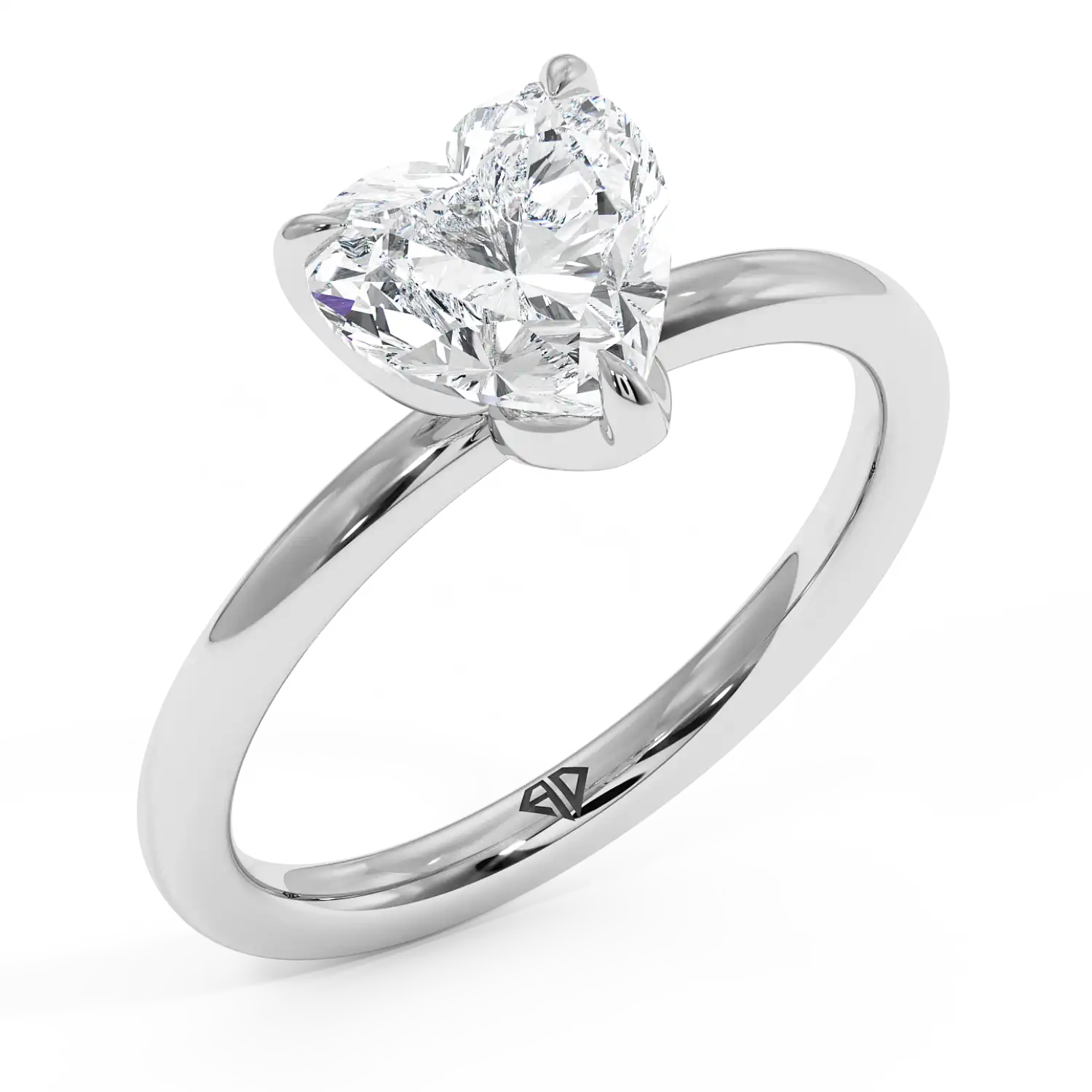 18K White Gold Uma Solitaire Engagement Ring