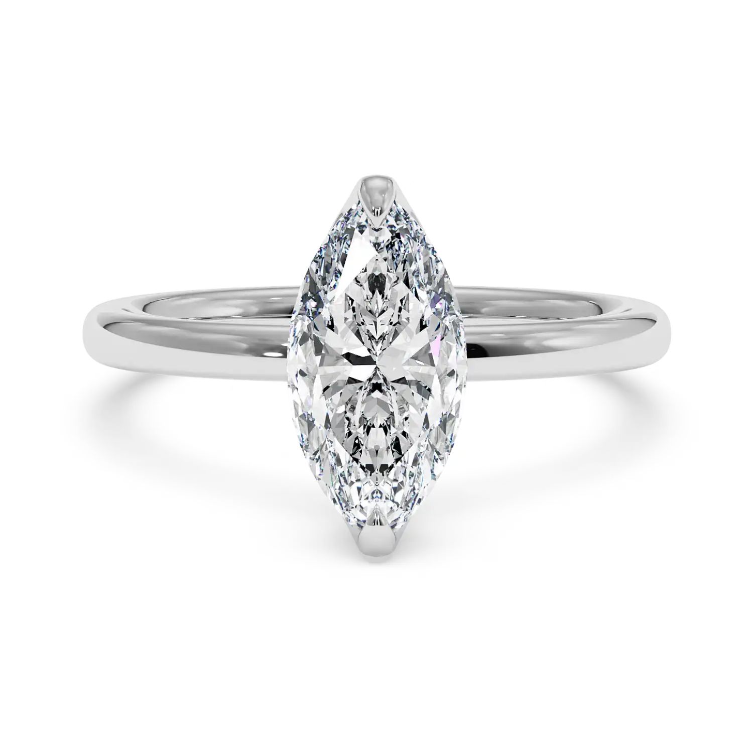 18K White Gold Uma Solitaire Engagement Ring