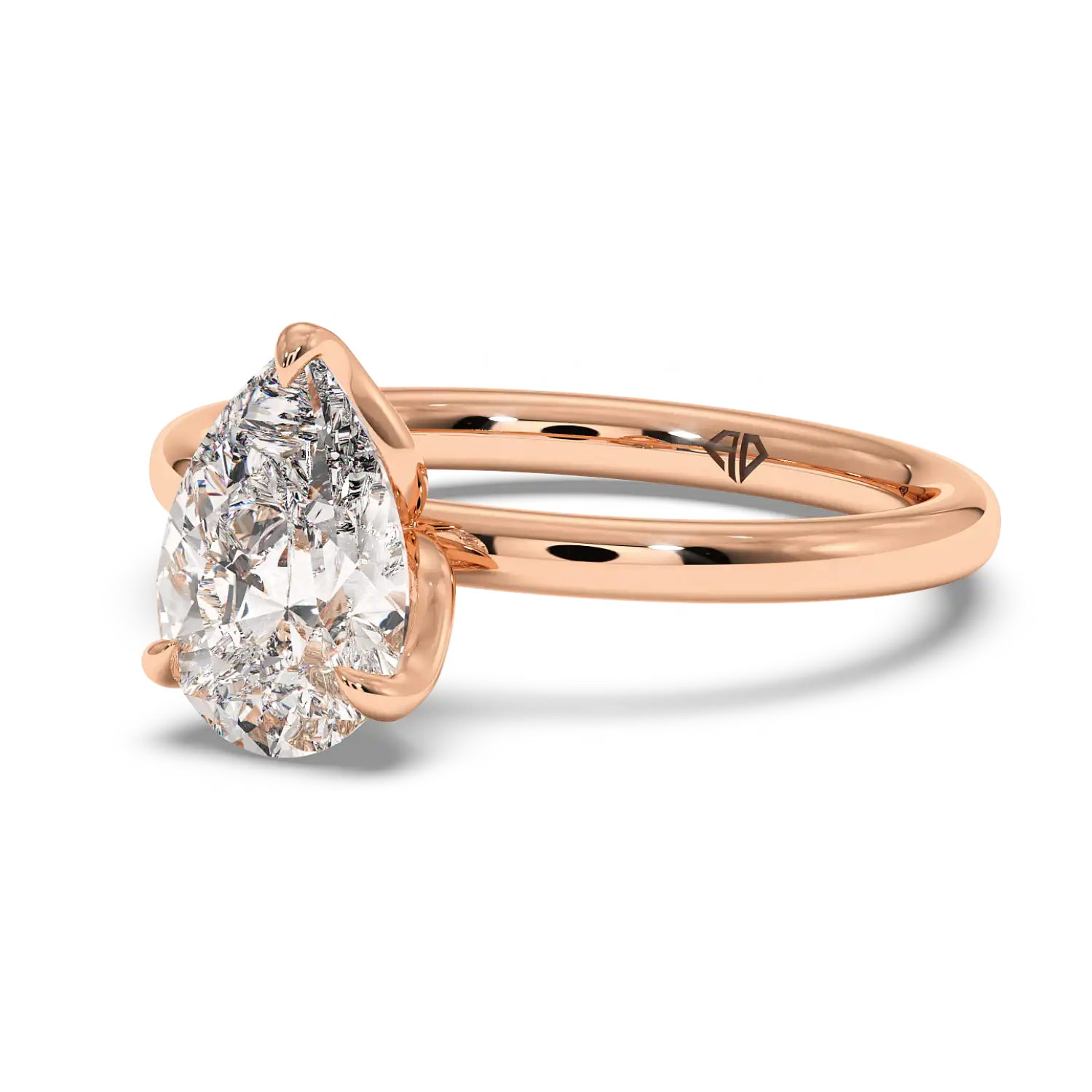 18K Rose Gold Uma Solitaire Engagement Ring