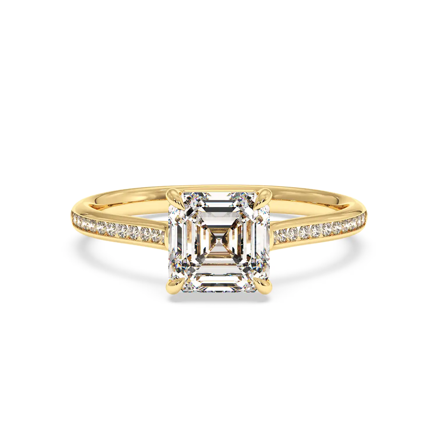 18K White Gold Poppy Channel Engagement Ring