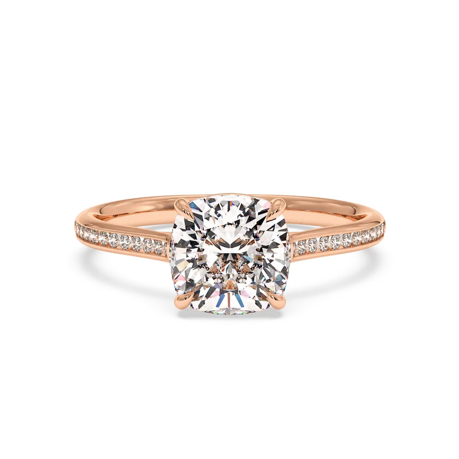 18K Rose Gold Poppy Channel Engagement Ring