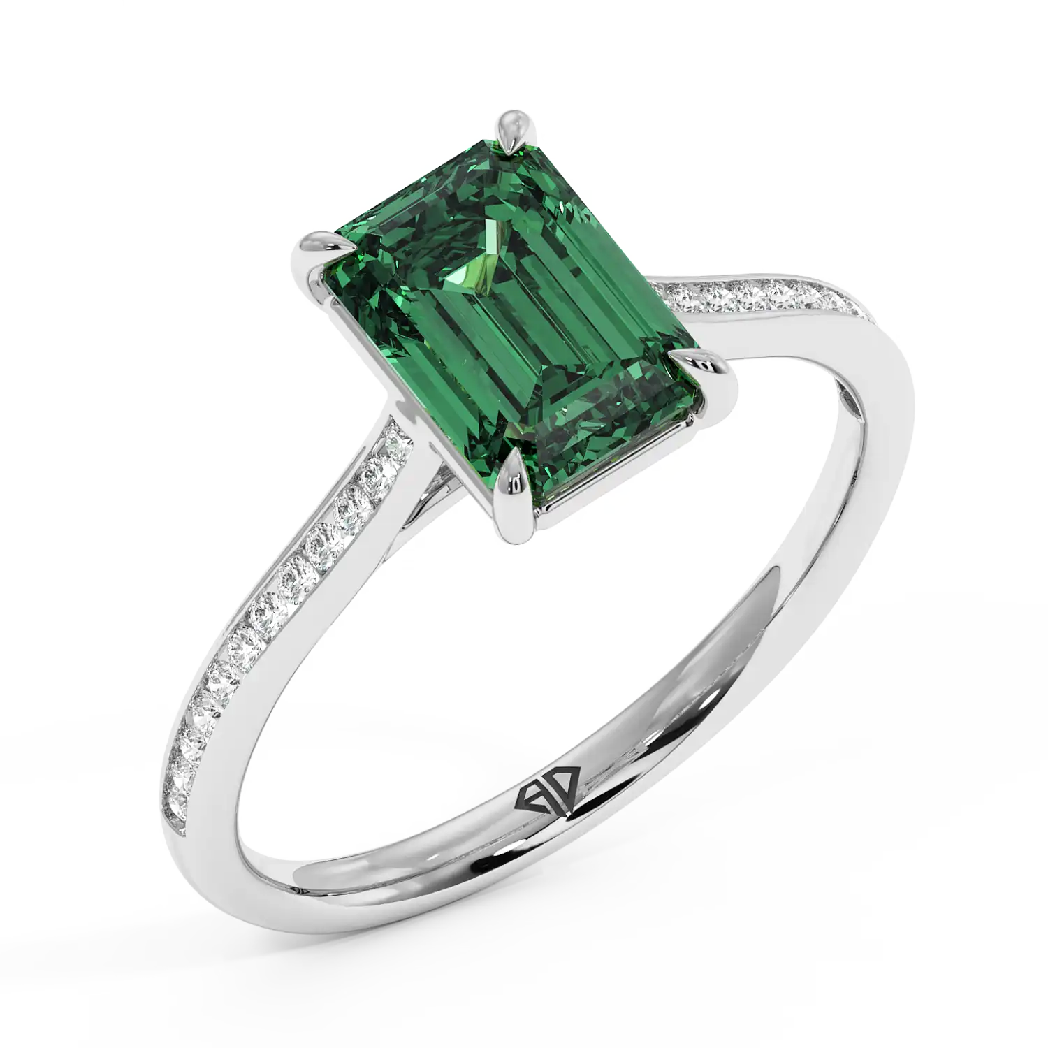 Platinum Poppy Channel Engagement Ring