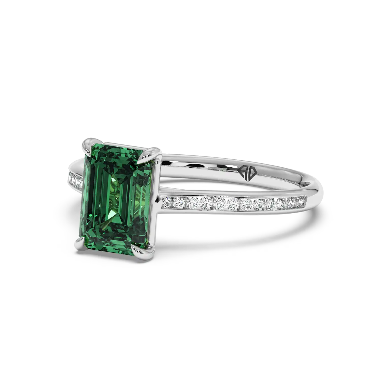 Platinum Poppy Channel Engagement Ring