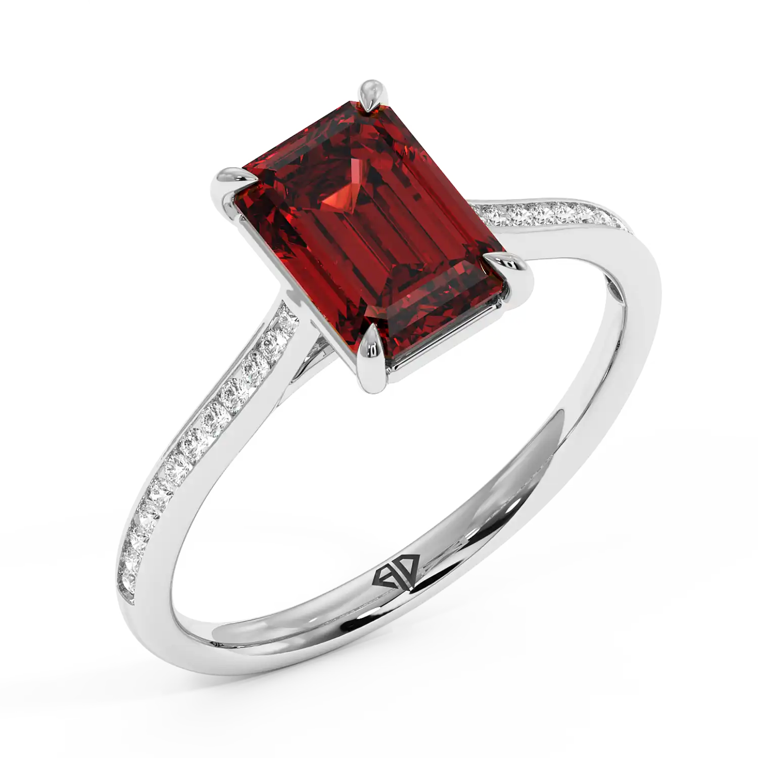 Platinum Poppy Channel Engagement Ring