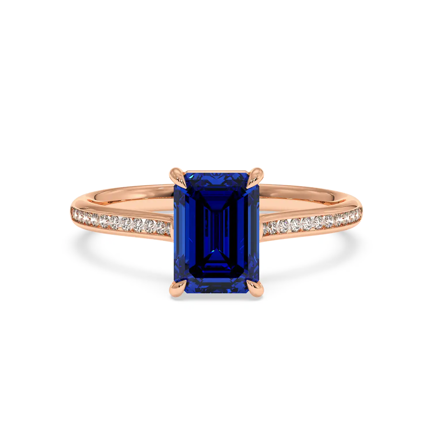 18K Rose Gold Poppy Channel Engagement Ring