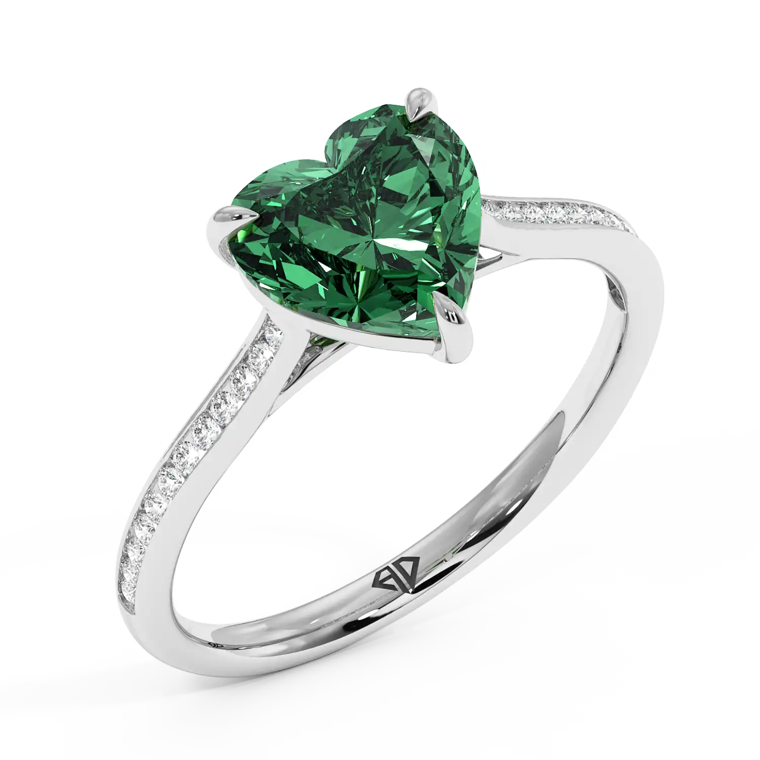 Platinum Poppy Channel Engagement Ring