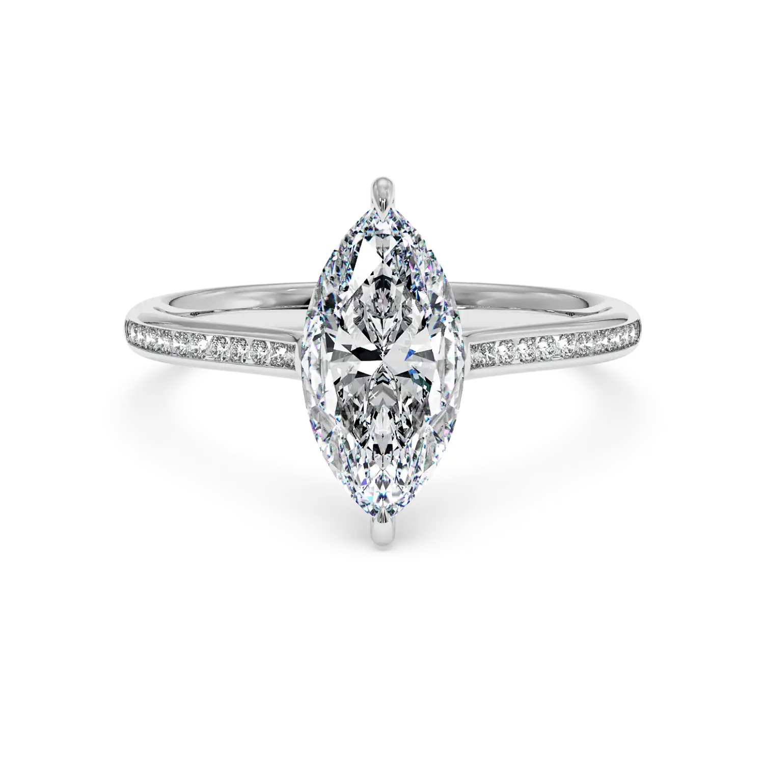 Platinum Poppy Channel Engagement Ring