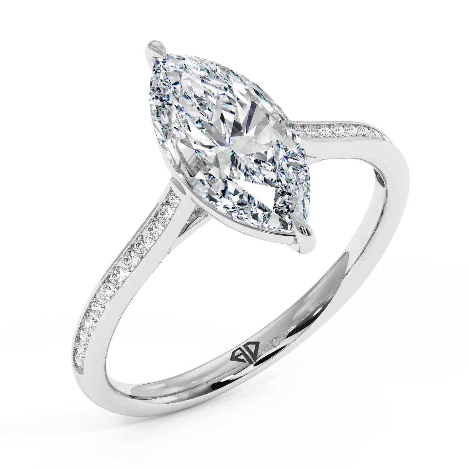 Platinum Poppy Channel Engagement Ring