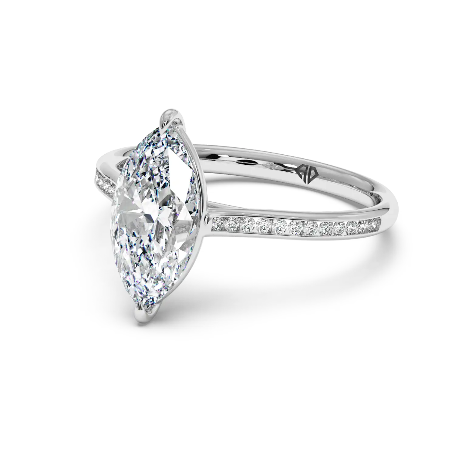 Platinum Poppy Channel Engagement Ring