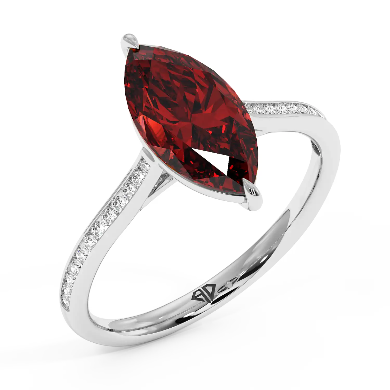 Platinum Poppy Channel Engagement Ring