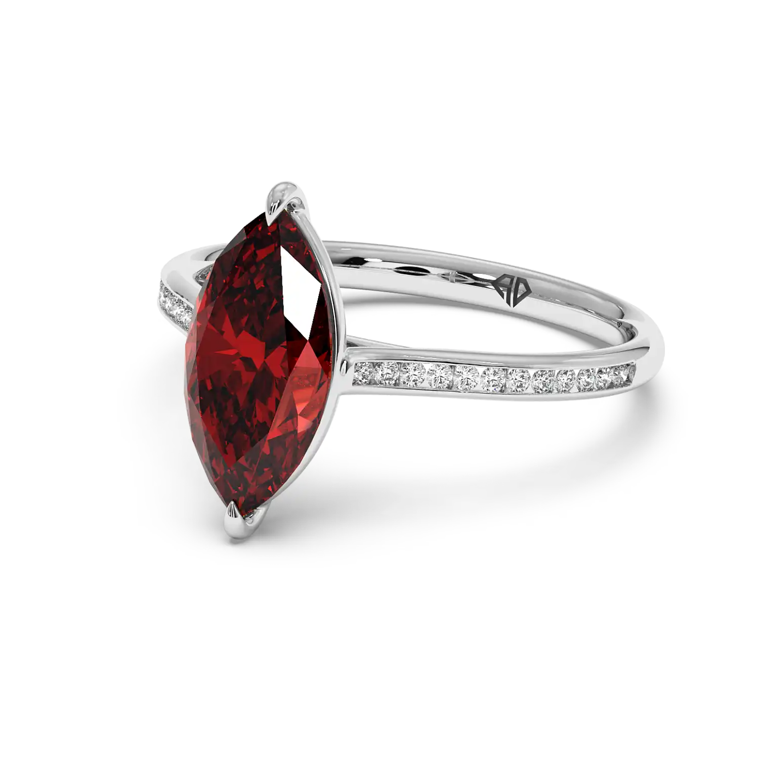 Platinum Poppy Channel Engagement Ring