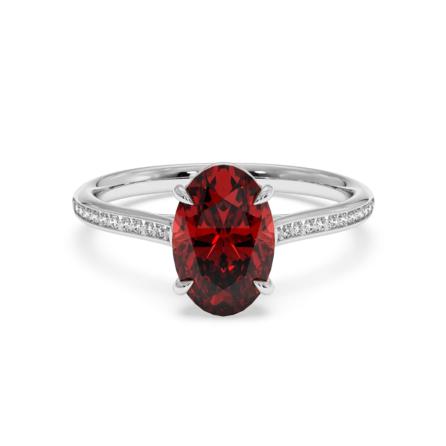 Platinum Poppy Channel Engagement Ring