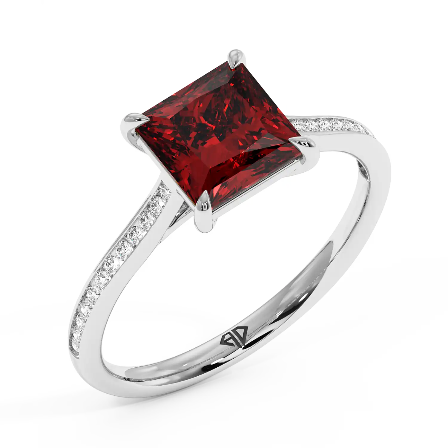 Platinum Poppy Channel Engagement Ring