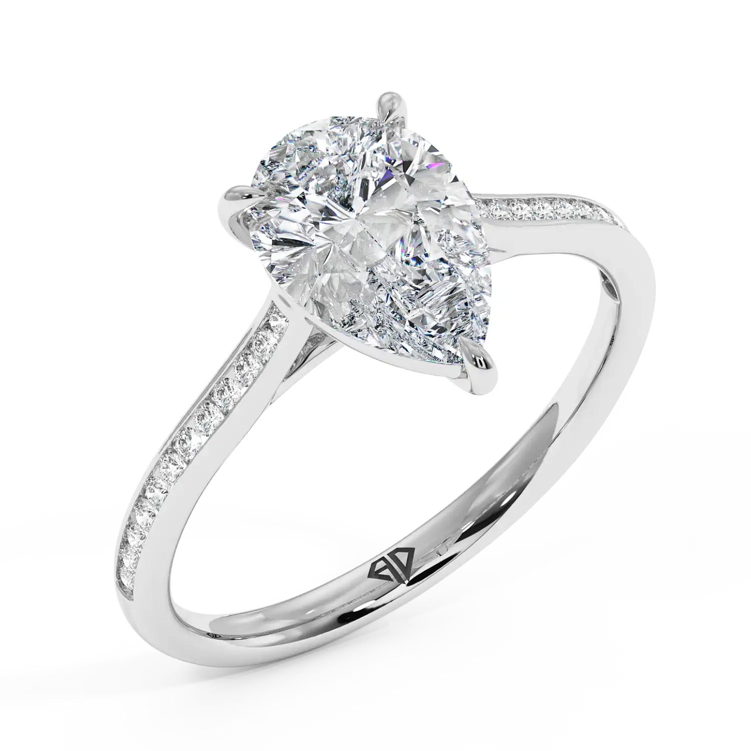 Platinum Poppy Channel Engagement Ring
