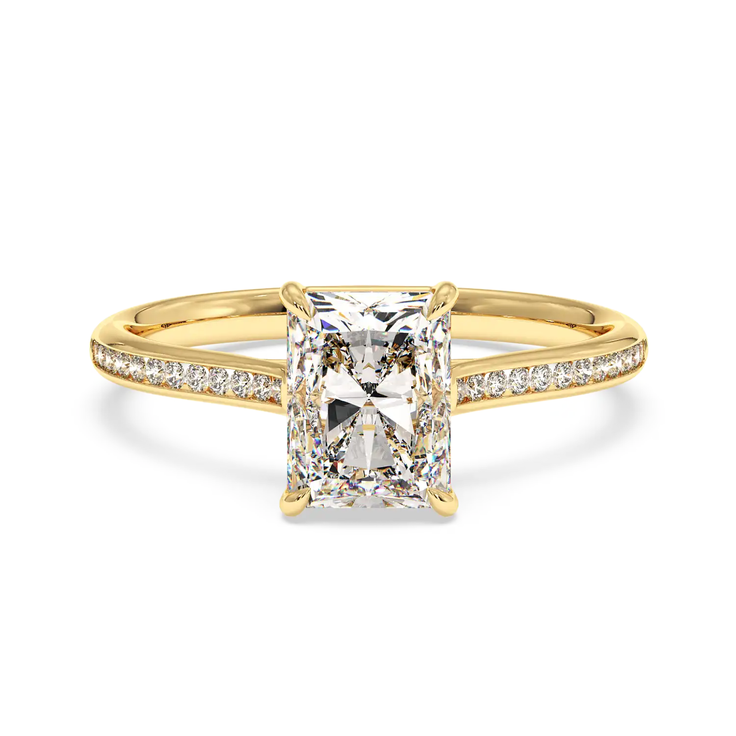 18K White Gold Poppy Channel Engagement Ring