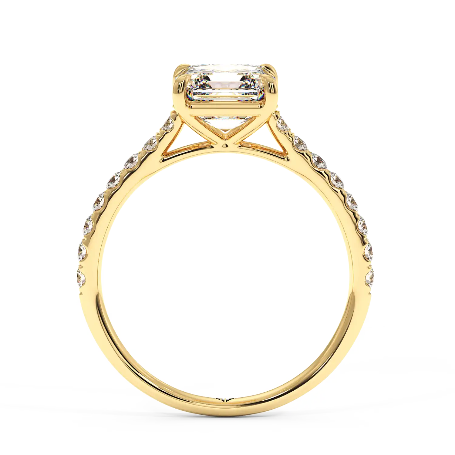 18K Yellow Gold Poppy Micro Engagement Ring