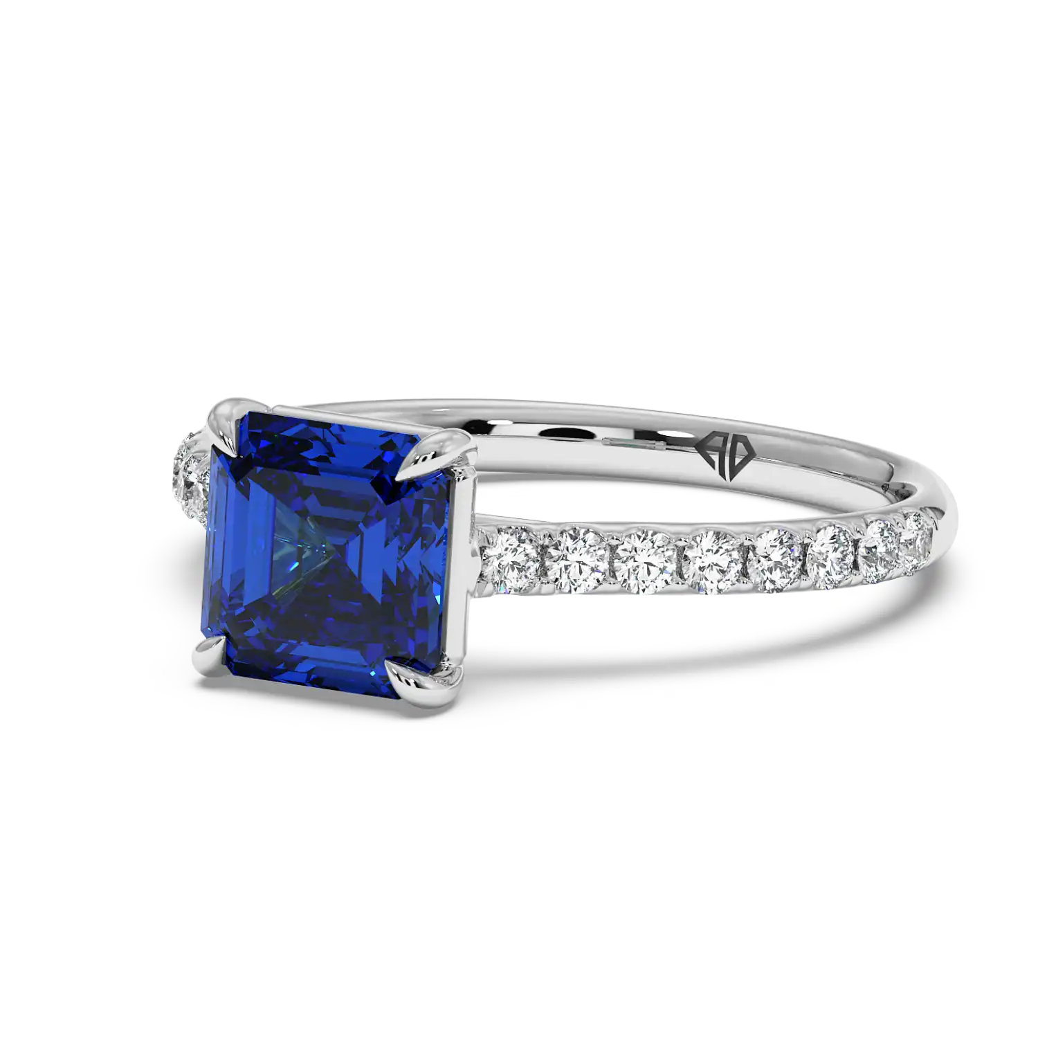 Platinum Poppy Micro Engagement Ring