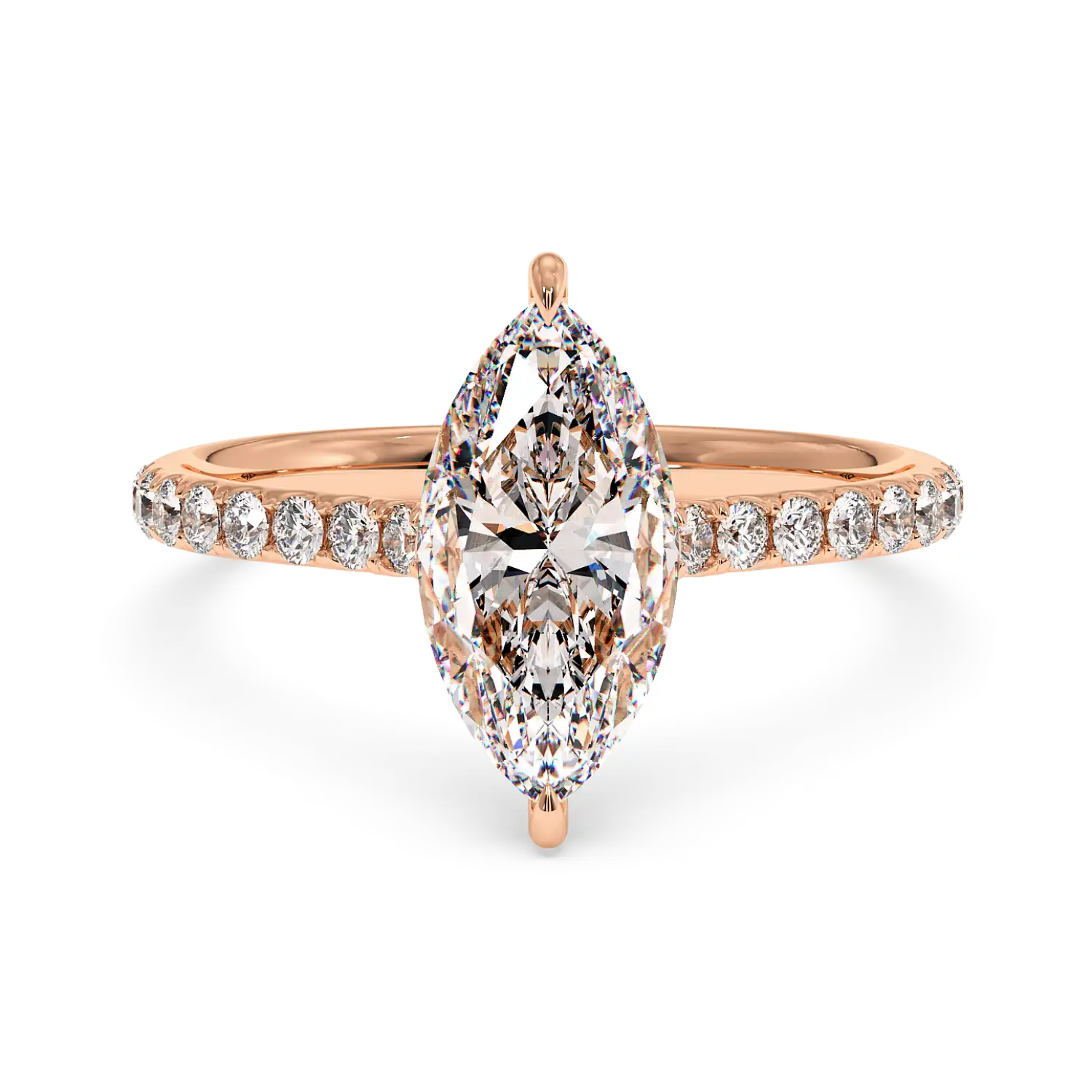 18K White Gold Poppy Micro Engagement Ring